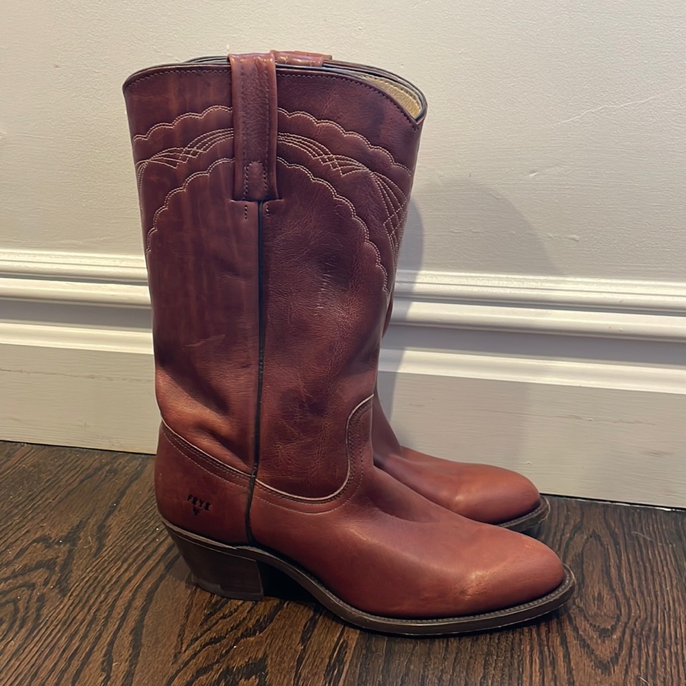 Vintage Frye leather cowboy boots